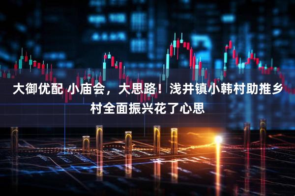 大御优配 小庙会，大思路！浅井镇小韩村助推乡村全面振兴花了心思