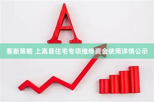 客新策略 上高县住宅专项维修资金使用详情公示