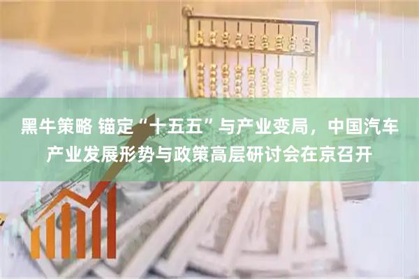 黑牛策略 锚定“十五五”与产业变局，中国汽车产业发展形势与政策高层研讨会在京召开