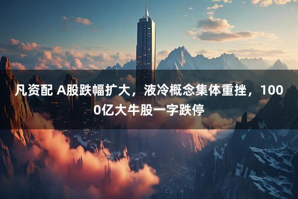 凡资配 A股跌幅扩大，液冷概念集体重挫，1000亿大牛股一字跌停