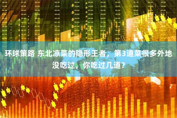 环球策路 东北凉菜的隐形王者，第3道菜很多外地没吃过，你吃过几道？
